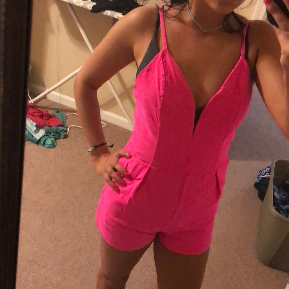 Hot Pink Romper - Picture 3 of 10